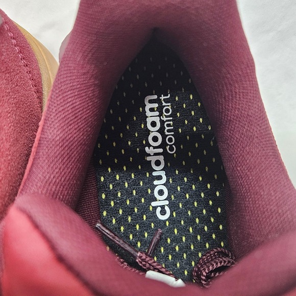 Adidas Grand Court Alpha 00s Sneakers JQ3009 Burgundy Suede Gum Mens Size 10 - Picture 11 of 12